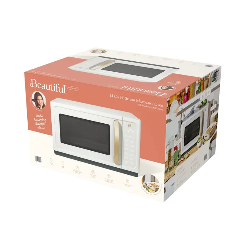 1.1-Cubic-Foot Touch-Control Microwave Oven – 1000W Compact White Sensor Model for Small Kitchens 2