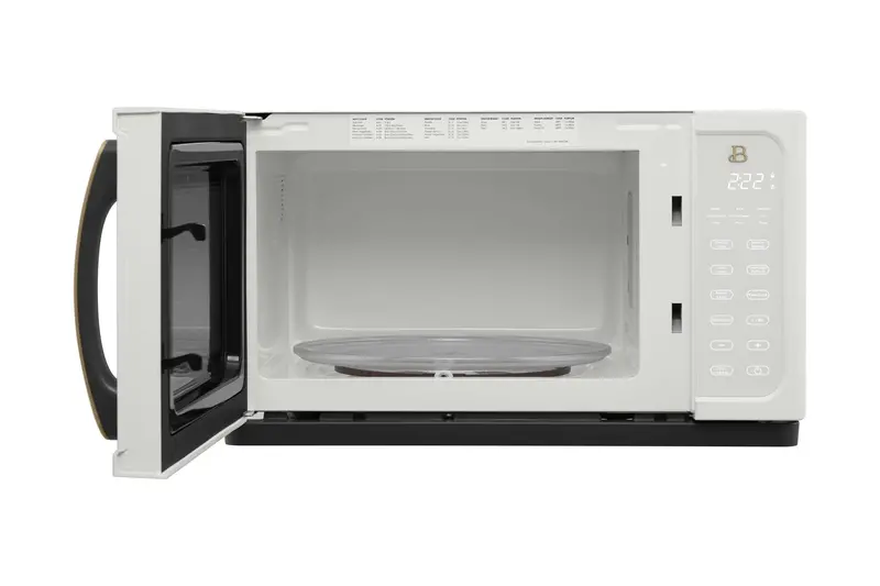 1.1-Cubic-Foot Touch-Control Microwave Oven – 1000W Compact White Sensor Model for Small Kitchens