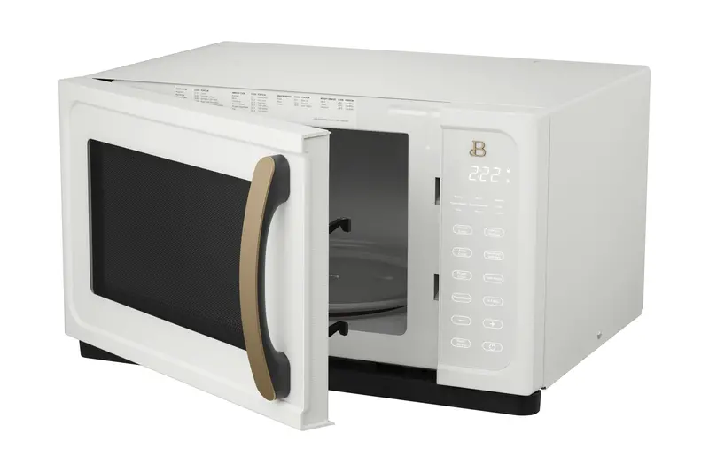 1.1-Cubic-Foot Touch-Control Microwave Oven – 1000W Compact White Sensor Model for Small Kitchens