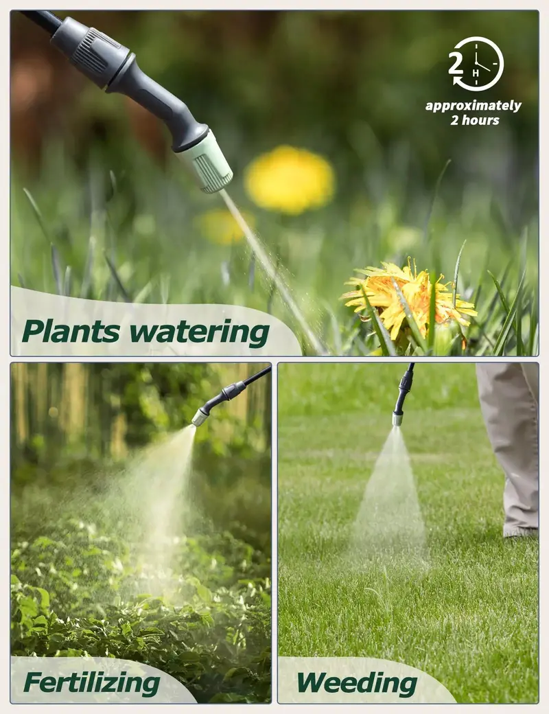 1.35-Gallon Precision Electric Sprayer – USB-Rechargeable Unit with Telescopic Wand and Fine-Tuned Adjustable Nozzle
