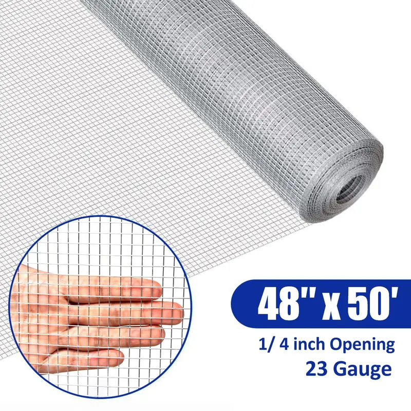 1/4-Inch 23-Gauge Galvanized Hardware Cloth (Chicken Wire) – Available by Roll or Sheet