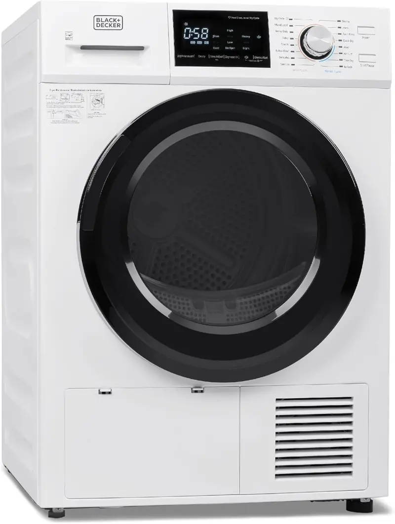 1.5 Cu. Ft. Portable Vented Dryer – 850W Compact Electric Unit with Stainless Drum & Standard 120V Plug Compatibility
