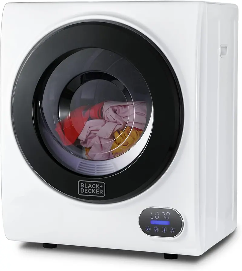 1.5 Cu. Ft. Portable Vented Dryer – 850W Compact Electric Unit with Stainless Drum & Standard 120V Plug Compatibility