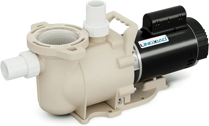 1.5 HP Single-Speed In-Ground Pool Pump – High-Flow 6900 GPH Performance, Ultra-Quiet Motor, and Integrated Debris Filter Basket