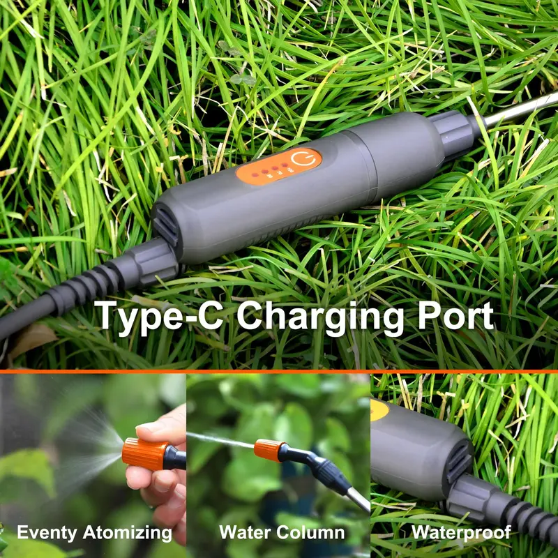 1-Gallon USB-C Powered Garden Sprayer – Telescoping Wand Design with High-Capacity 4000mAh Rechargeable Battery