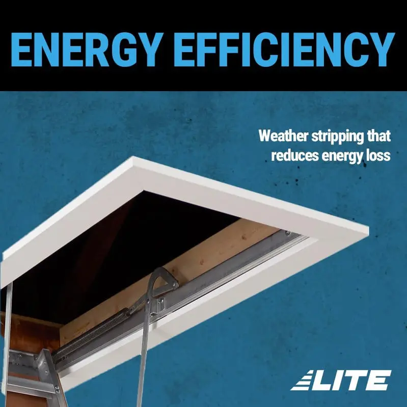 10-Foot Aluminum Attic Ladder by LITE – Type IAA Rated for 375 lbs