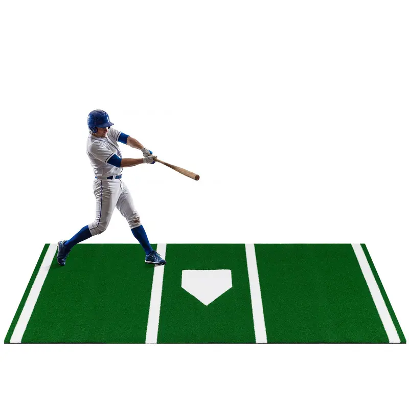 10-Foot by 3.8-Foot Baseball Batting Mat with 15mm Durable Artificial Turf – Ideal for Indoor or Outdoor Practice