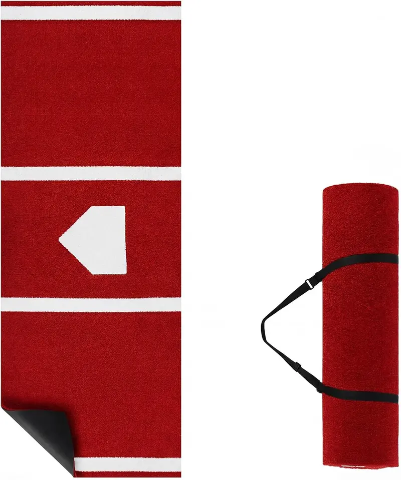 10-Foot by 3.8-Foot Baseball Batting Mat with 15mm Durable Artificial Turf – Ideal for Indoor or Outdoor Practice