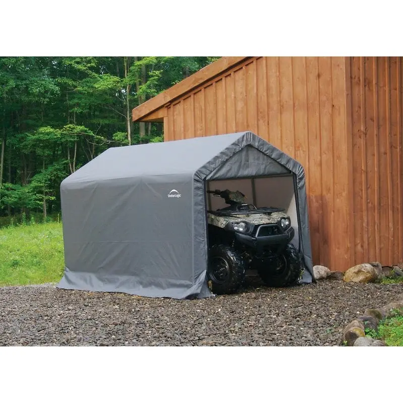 10-Foot-Deep by 6-Foot-Wide Plastic Storage Shed for Outdoor Use