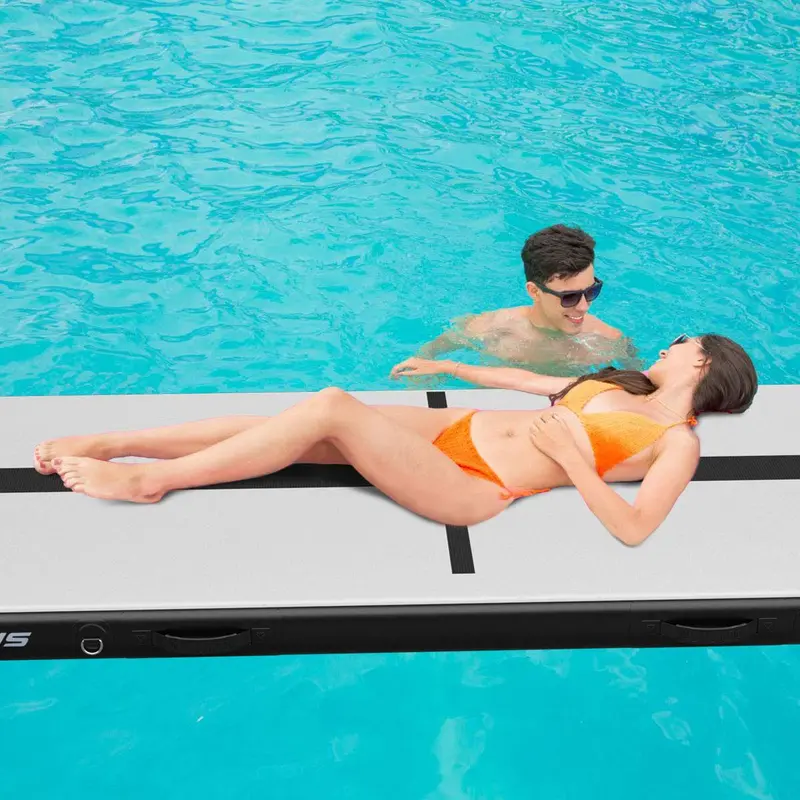 10-Foot Inflatable Gymnastics Air Mat for Home Training or Studio Practice
