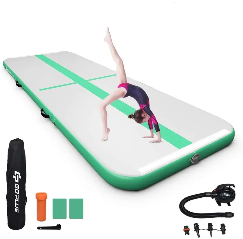 10-Foot Inflatable Gymnastics Air Mat for Home Training or Studio Practice
