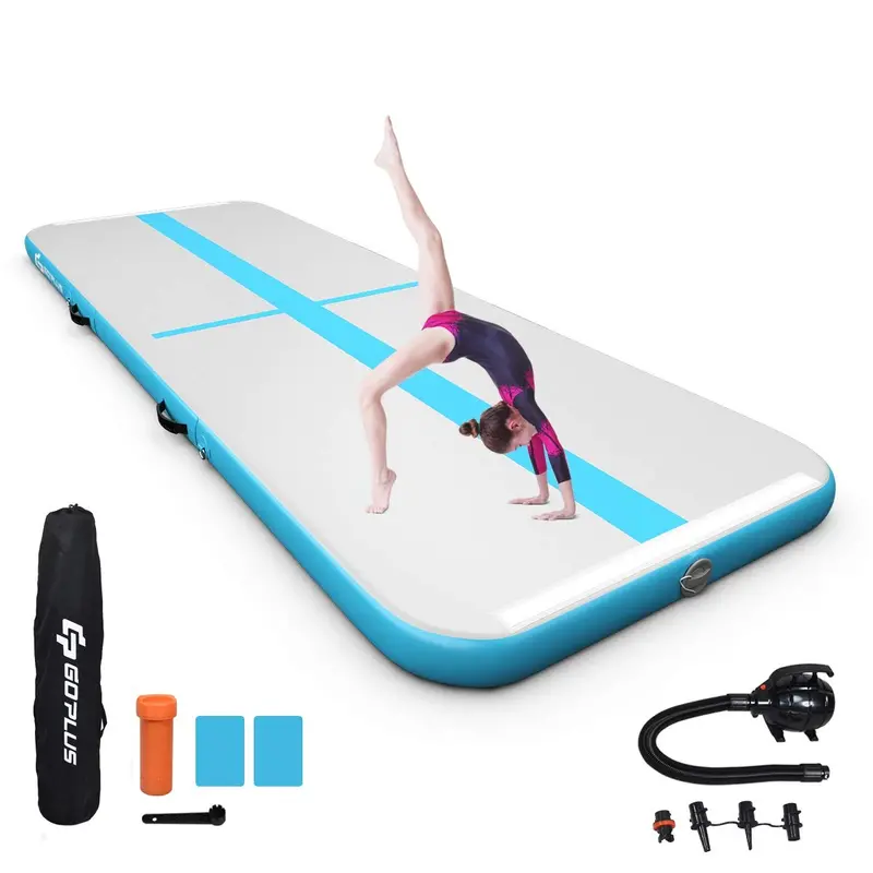 10-Foot Inflatable Gymnastics Air Mat for Home Training or Studio Practice
