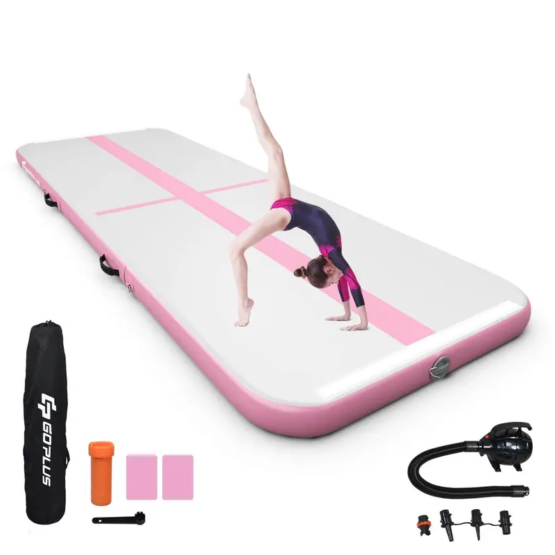 10-Foot Inflatable Gymnastics Air Mat for Home Training or Studio Practice
