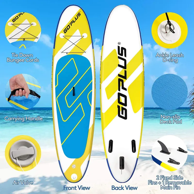 10 ft or 11 ft All-in-One Inflatable SUP – Durable Drop-Stitch Construction with Carry Kit