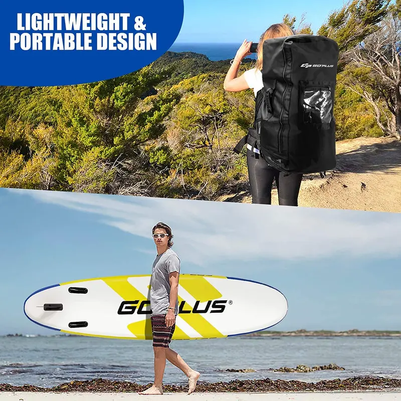 10 ft or 11 ft All-in-One Inflatable SUP – Durable Drop-Stitch Construction with Carry Kit