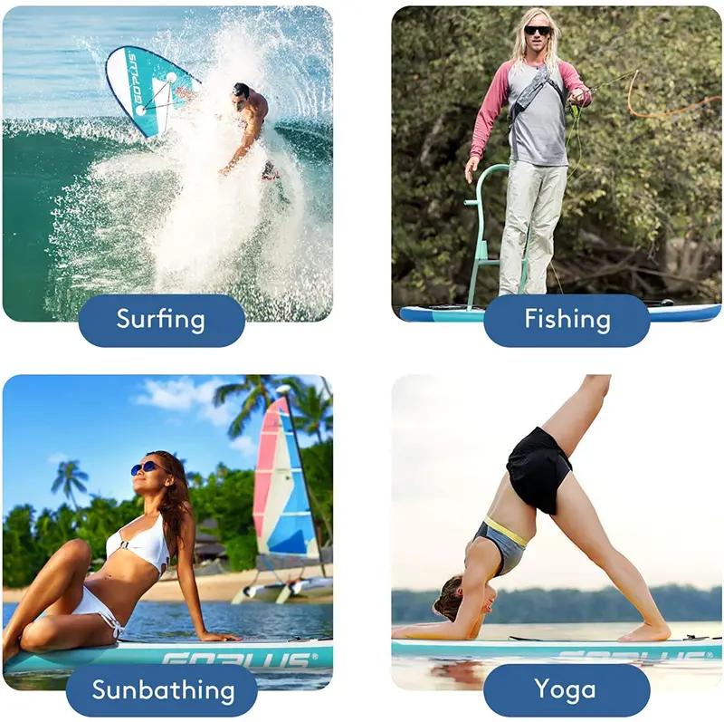 10 ft or 11 ft All-in-One Inflatable SUP – Durable Drop-Stitch Construction with Carry Kit