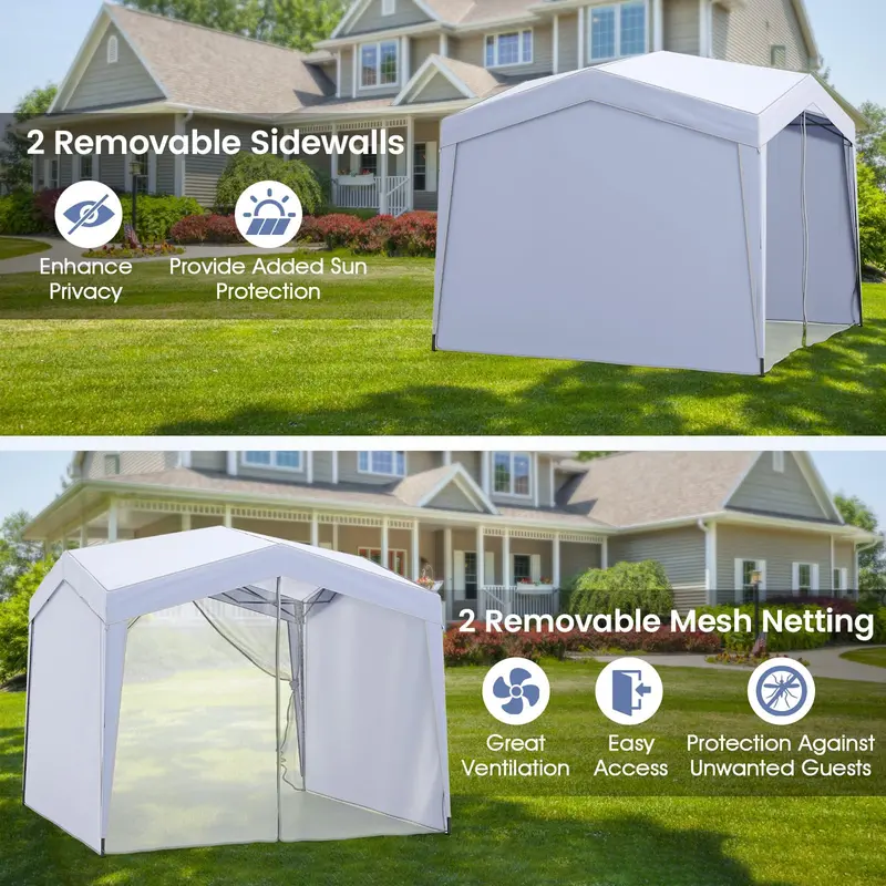 10 ft x 10 ft Pop-Up Canopy Tent with Removable Sidewalls – UPF50+ Sun Protection & Mesh Ventilation 2