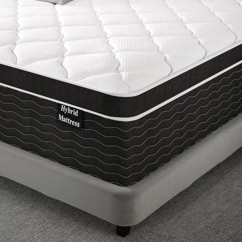 10-Inch Full-Size Hybrid Mattress in a Box: Gel Memory Foam Over Pocketed Coils, Medium-Plush Comfort