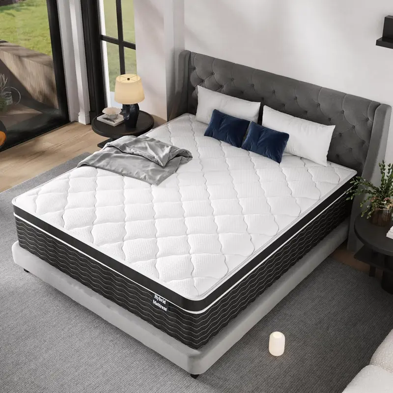 10-Inch Hybrid Mattress in a Box – Medium-Plush Support Layer for Side, Back & Stomach Sleepers