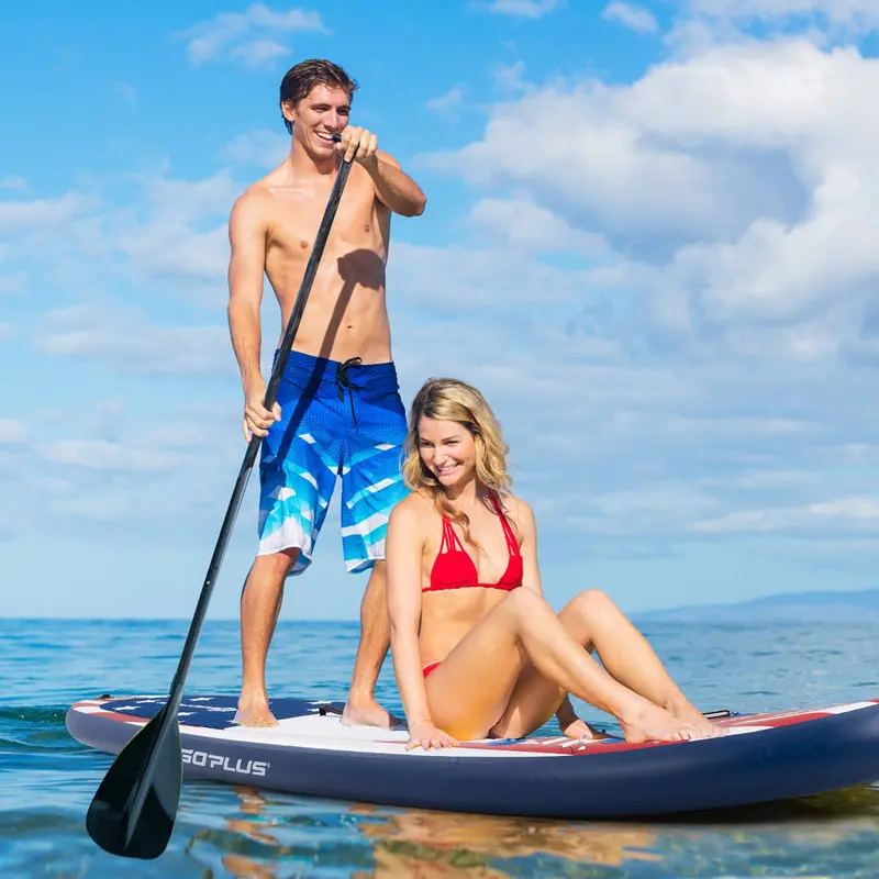 10- or 11-Foot Inflatable Stand-Up Paddle Board with Fade-Resistant Printed Graphics 2