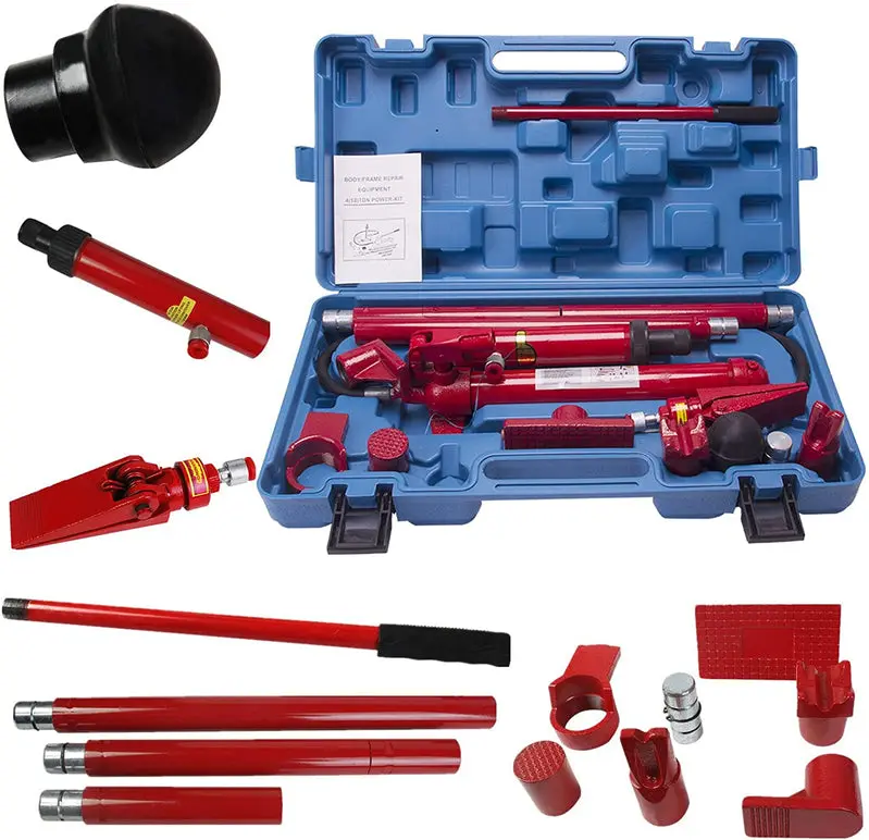 10-Ton Porta Power Hydraulic Jack Kit – Complete Frame & Ram Repair Set with Air Pump 2