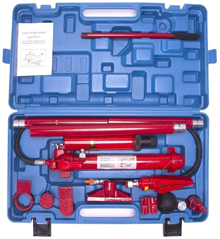 10-Ton Porta Power Hydraulic Jack Kit – Complete Frame & Ram Repair Set with Air Pump