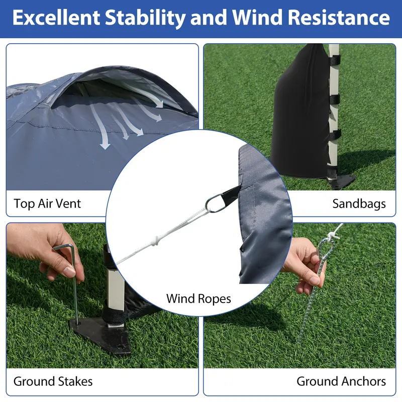 10 x 10 Foot Portable Pop-Up Canopy Tent with One Sidewall & Wheeled Storage Bag