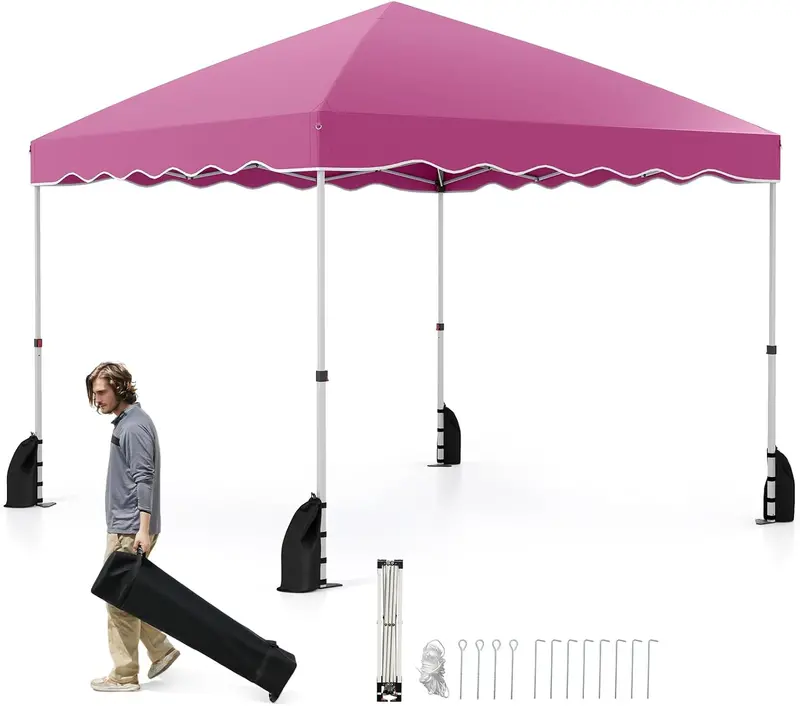 10' x 10' Instant-Setup Canopy Tent with Rolling Carry Bag