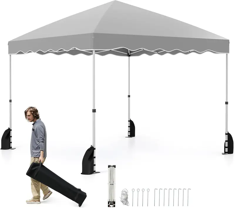 10' x 10' Instant-Setup Canopy Tent with Rolling Carry Bag