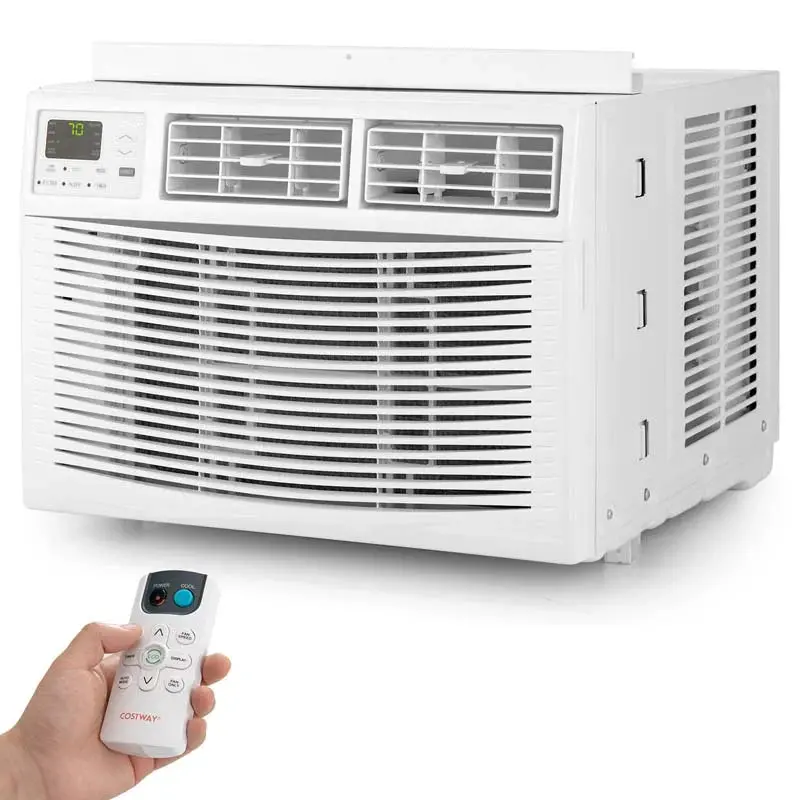 10,000 BTU Energy-Efficient Window Air Conditioner – Quiet 3-in-1 Cooling, Dehumidifying, and Eco Mode with Remote