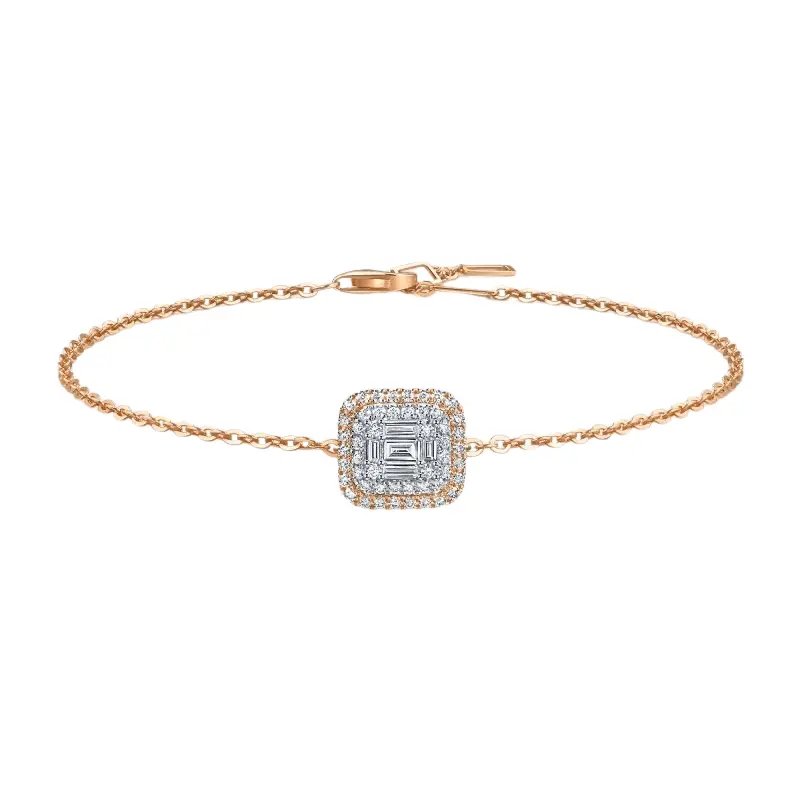 10K Gold Diamond Bracelet – 6.5-Inch Luxury Wristband with 0.30 ct Total Diamond Weight