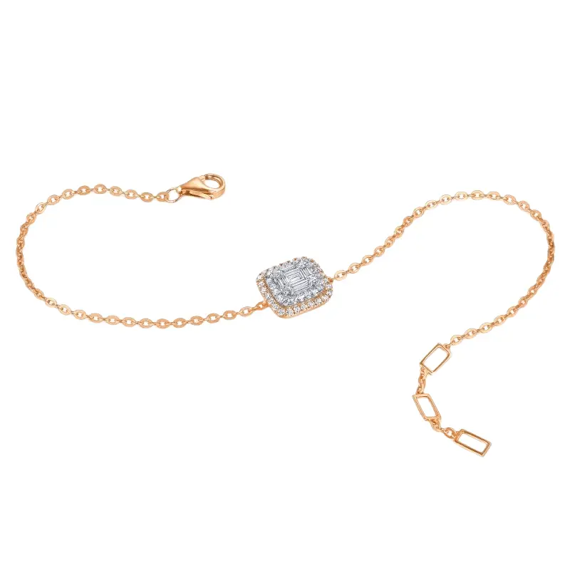 10K Gold Diamond Bracelet – 6.5-Inch Luxury Wristband with 0.30 ct Total Diamond Weight