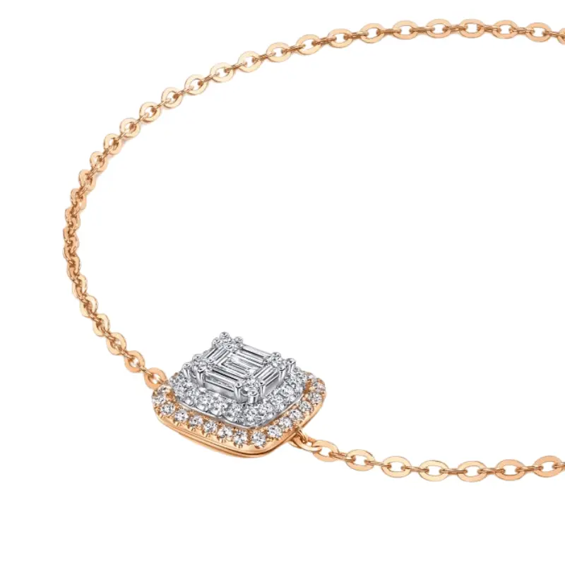 10K Gold Diamond Bracelet – 6.5-Inch Luxury Wristband with 0.30 ct Total Diamond Weight