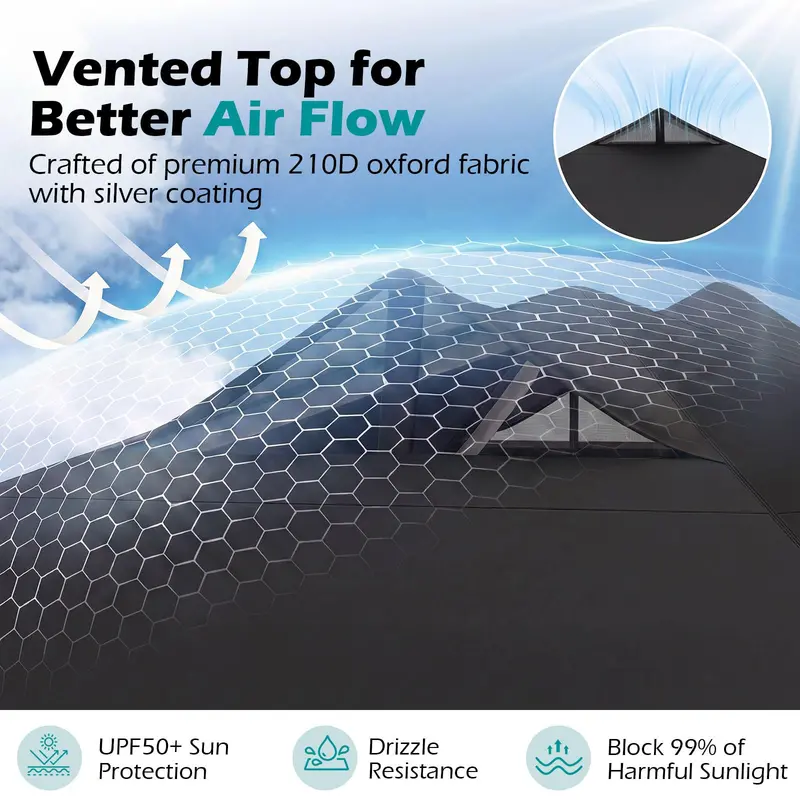 10x10-Foot Instant Pop-Up Canopy Tent with One-Touch Deployment, Integrated Sandbags, and Carrying Roller Bag