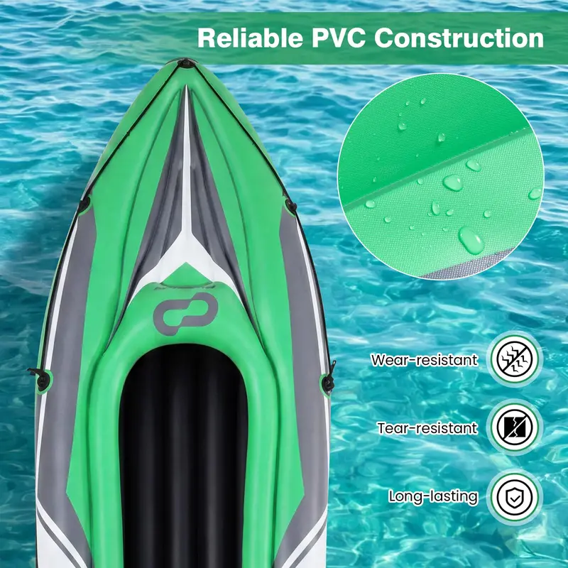 11.5-Foot Tandem Kayak for Two Adults – Includes Aluminum Paddles; Perfect for Calm Waters and Angling
