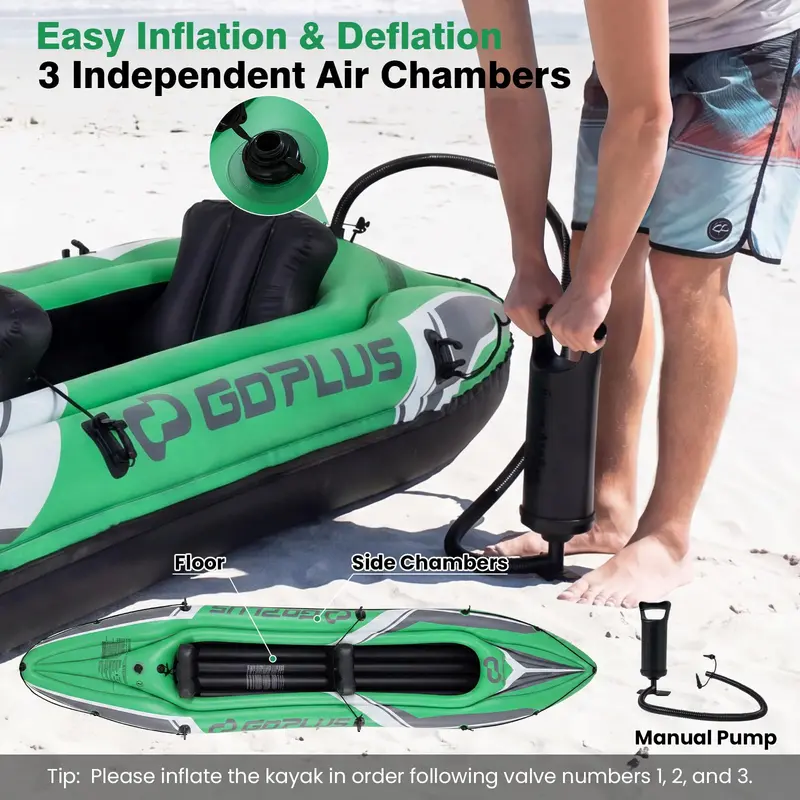11.5-Foot Tandem Kayak for Two Adults – Includes Aluminum Paddles; Perfect for Calm Waters and Angling