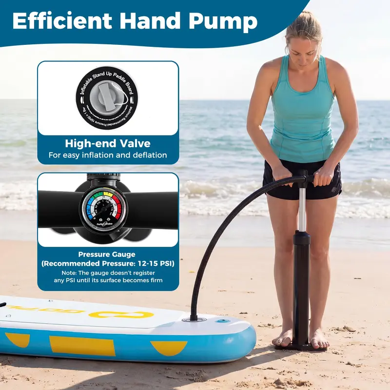 11-Foot All-in-One Inflatable Stand-Up Paddle Board with Paddle, Pump, and Carry Bag