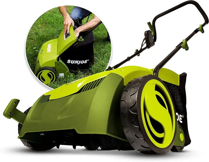 12-Amp Electric Dethatcher – 13" Scarifier with 8-Gallon Detachable Debris Collection Bag