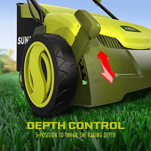 12-Amp Electric Dethatcher – 13" Scarifier with 8-Gallon Detachable Debris Collection Bag