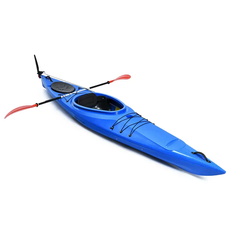 12-Foot Lightweight Sit-In Kayak – Designed for Touring and Fishing with Aluminum Paddle & Keel Stability