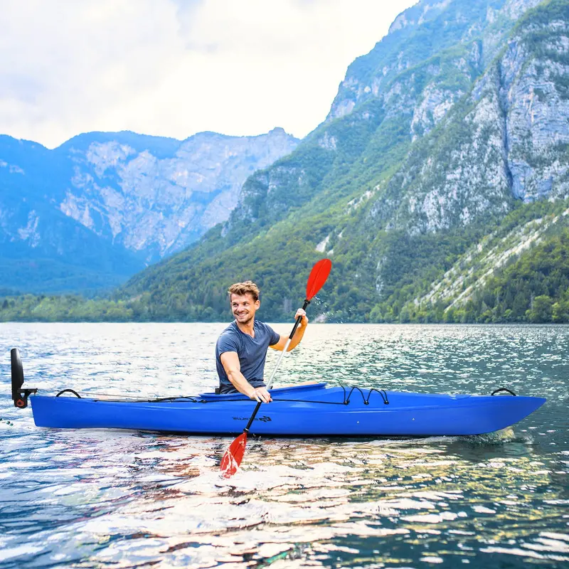 12-Foot Lightweight Sit-In Kayak – Designed for Touring and Fishing with Aluminum Paddle & Keel Stability 2