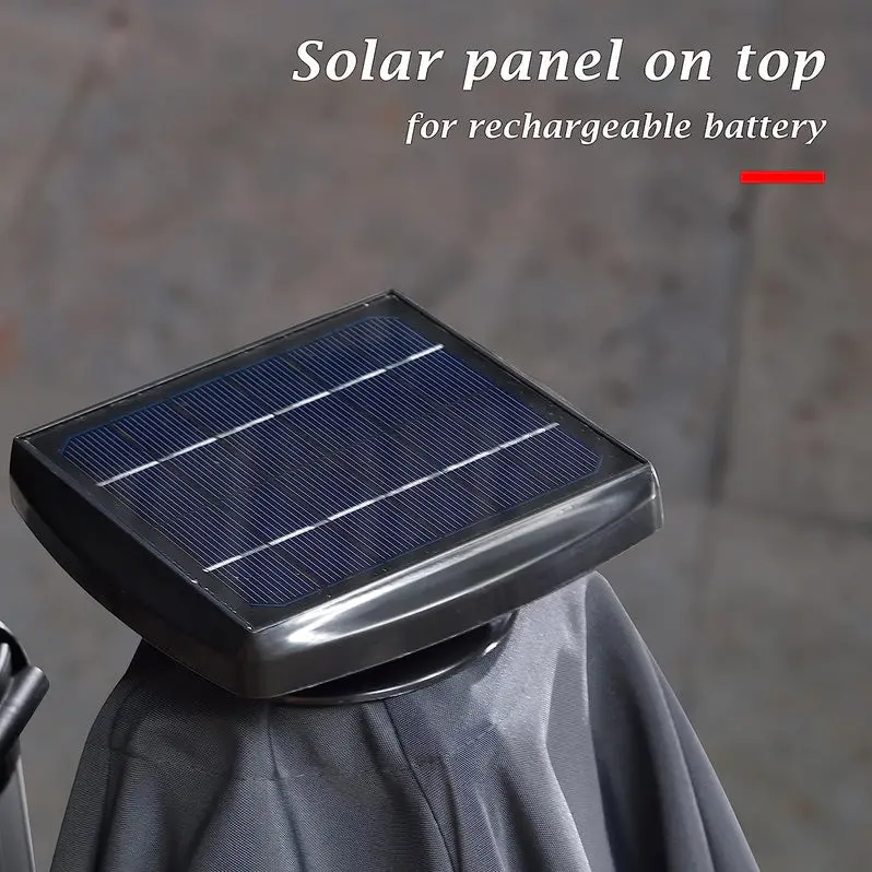 12-Foot Solar-Powered LED Cantilever Umbrella – Wind-Resistant Round Bias Design for Patios and Pool Areas