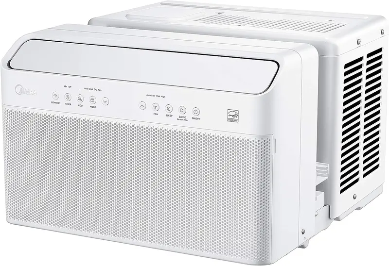 12,000 BTU Smart U-Shaped Inverter Window Air Conditioner – Open-Window Mode, Alexa Integration, and Energy-Efficient Cooling (Renewed)