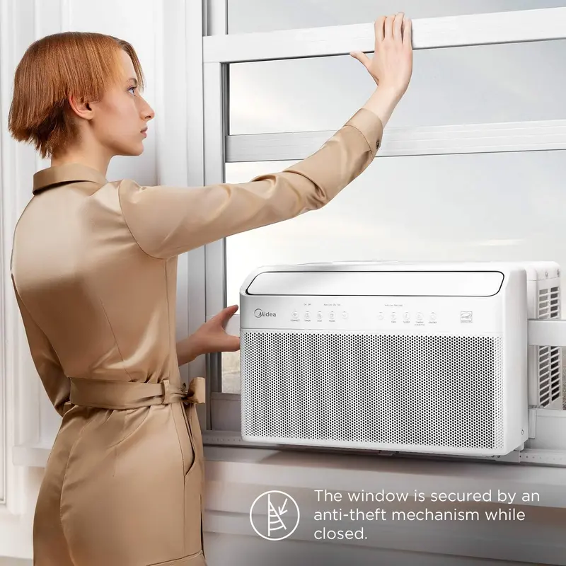 12,000 BTU Smart U-Shaped Inverter Window Air Conditioner – Open-Window Mode, Alexa Integration, and Energy-Efficient Cooling (Renewed)