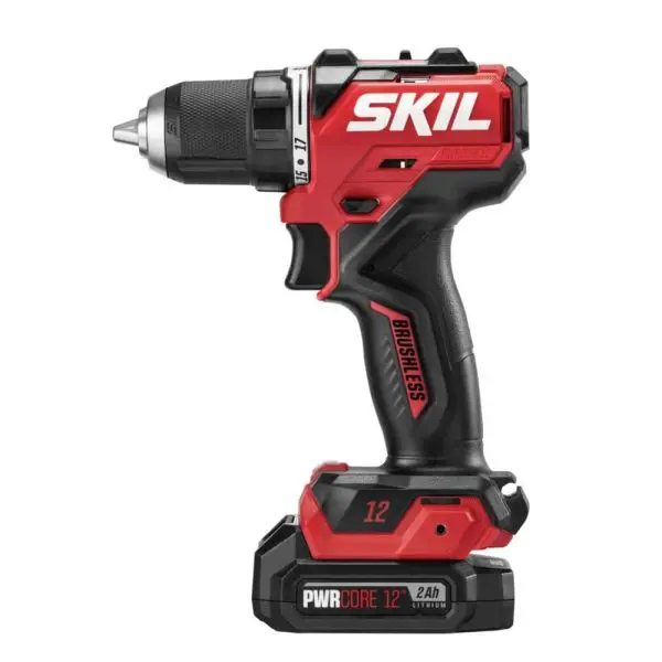 12V Brushless Cordless 1/2-Inch Drill Driver Kit – Includes Battery and Rapid Charger