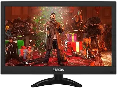 13.3-Inch Mini LED Monitor – 1366×768 Resolution, Multi-Input (HDMI/VGA/AV/BNC/USB), Built-in Speaker