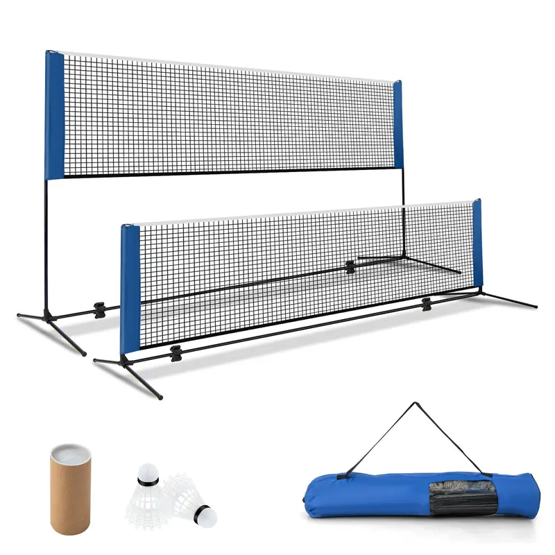 14-Foot Adjustable Multi-Sport Net Set — Versatile Badminton, Volleyball, and Pickleball System