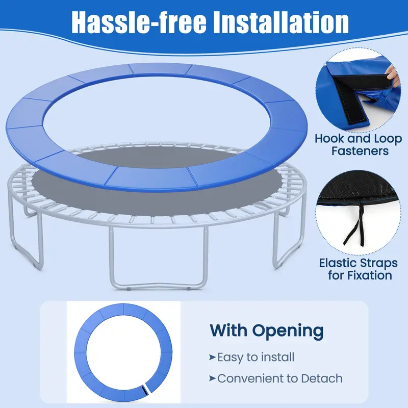 14-Foot Universal Round Trampoline Safety Pad – Waterproof Protective Cover