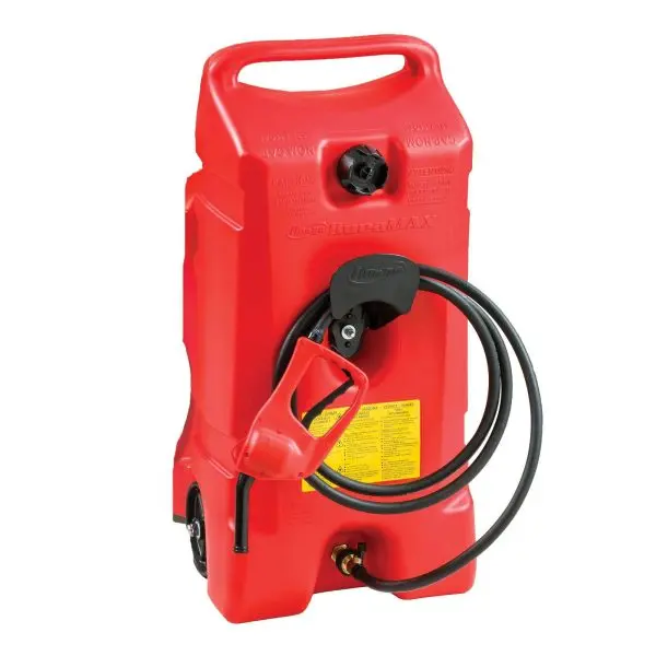 14-Gallon Portable Fuel Tank with Built-In Transfer Pump – Twin Red Units