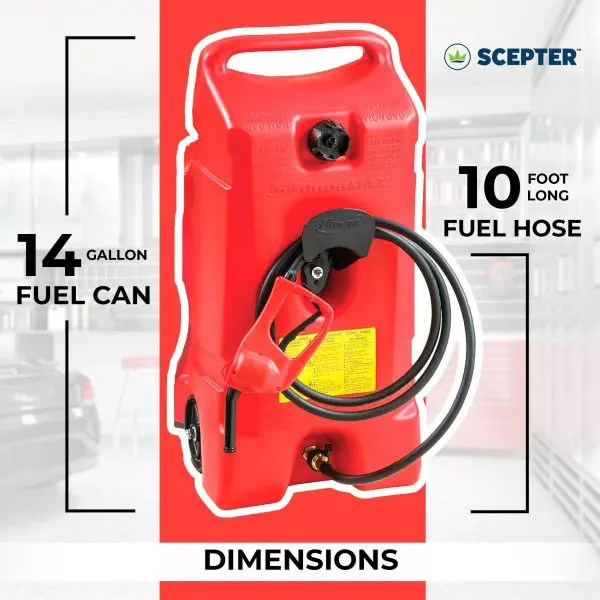 14-Gallon Portable Fuel Tank with Built-In Transfer Pump – Twin Red Units
